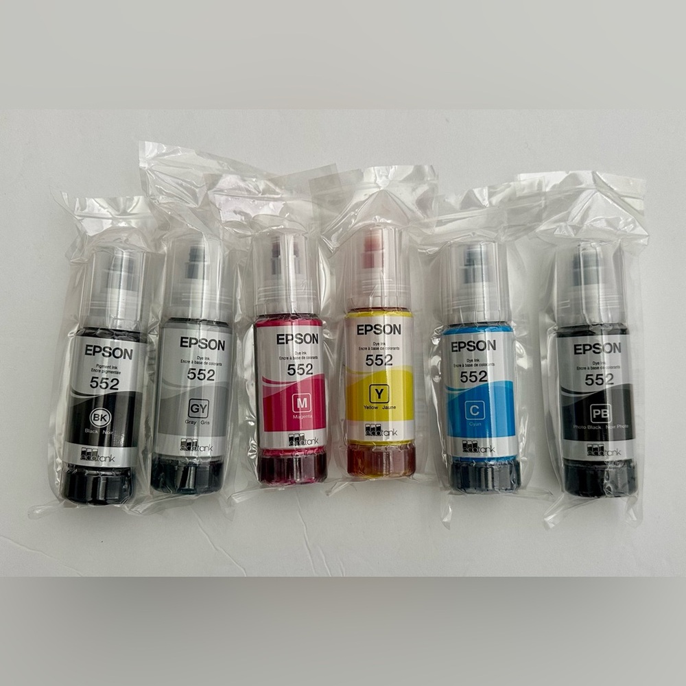 Epson T552 Dye Ink Combo Pack - Black, Cyan, Gray, Magenta, Yellow